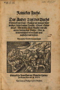 Reinicken Fuchs. Das ander Teyl des Buchs Schimpff vnd Ernst