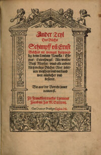 Ander Teyl des Buchs Schimpff und Ernst. (Enthaltend die Bearb. des Reinardus Vulpes.)