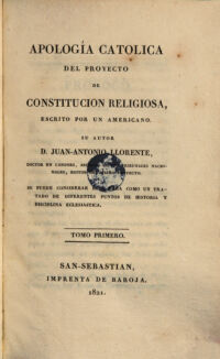 Apologia catolica del proyecto de constitucion religiosa. 1