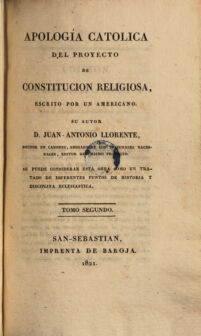 Apologia catolica del proyecto de constitucion religiosa. 2