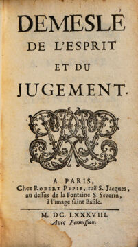 Demesle de l'esprit et du jugement