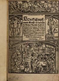 VOn Schimpff, vnnd Ernst, vil weiser Höflicher Sprüch, Historiẽ, Exempel, vnd Lehren ...