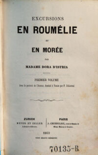 Excursions en Roumélie et en Moree. 1