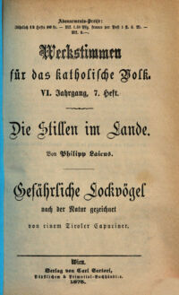 Die Stillen im Lande. von Philipp Laicus