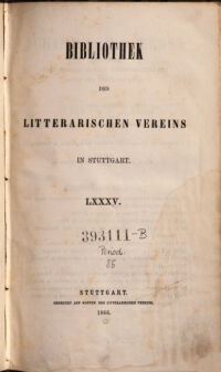 Schimpf und Ernst. von Johannes Pauli. Hrsg. von Hermann Österley