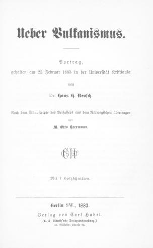 Vortrag, gehalten am 23. Februar 1883 in der Universität Kristiania