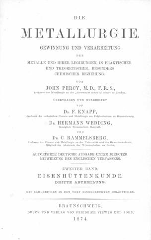 2, Eisenhüttenkunde, Abt. 3, Darstellung des schmiedbaren Eisens