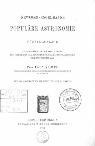 Newcomb-Engelmanns populäre Astronomie