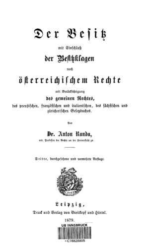 mit Berücksichtigung des gemeinen Rechtes, des preußischen, französischen und italienischen, des sächsischen und züricherischen Gesetzbuches