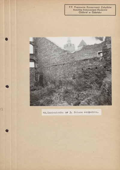 Kamieniczka nr 3. Ściana wschodnia