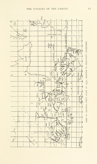 map from "John and Sebastian Cabot. A study ... Reprinted from the Narrative and Critical History of America, etc".