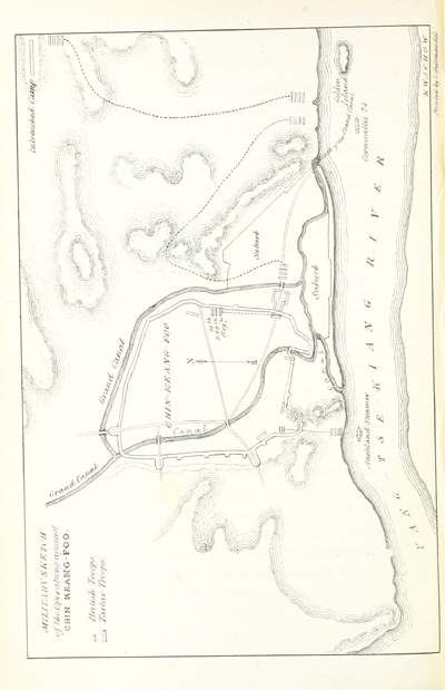 map from "The Chinese War: an account of all the operations of the British forces, ... to the treaty of Nanking ... With ... illustrations".