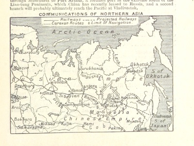 Trans-Siberian from "A Class-Book of Modern Geography ... New edition, revised and largely rewritten (by Albert Hill), etc".