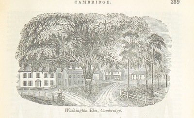 Cambridge from "Historical Collections ... relating to the history and antiquities of every town in Massachusetts, with geographical descriptions. [With illustrations.]".