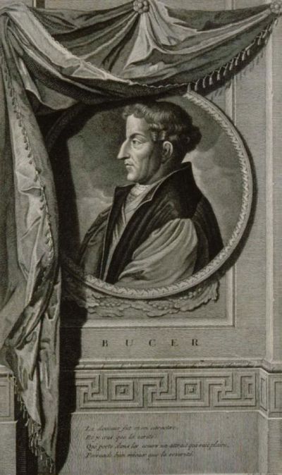 Martin Bucer, buste, profil à g