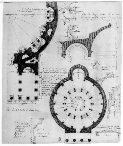 Omnia Plan De La Rotonde Sta Maria Della Rotonda A Pagani Et Plan Du Pantheon De Rome Dessin Jean Jacques Lequeu