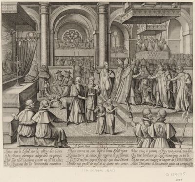 Le sacre de Louis XIII : [estampe]