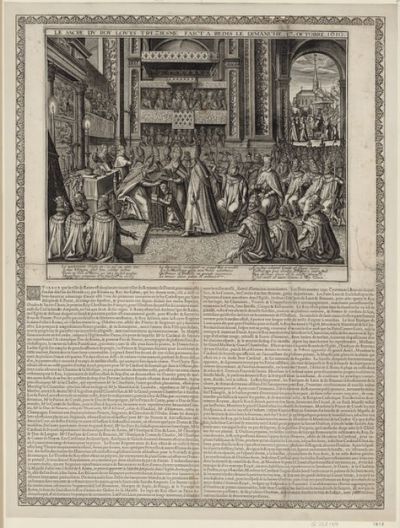 Le sacre du Roy Louys treziesme faict à Reims le dimanche 17 octobre 1610 : [estampe]