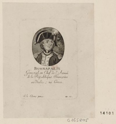 Portrait de Napoléon I, en buste, de 3/4 dirigé à droite dans un ovale : [estampe]