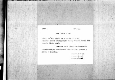 Moralia, bierna Expositio w Iob. Libri XVIII-XXXV