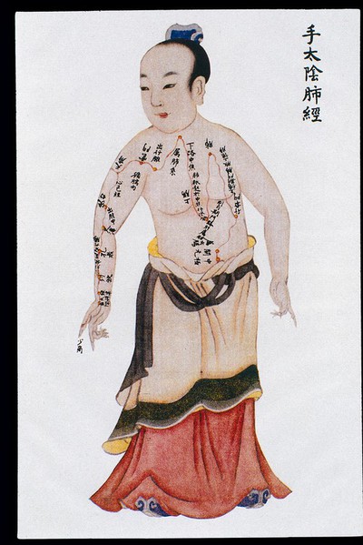 Lung channel of arm taiyin, C17/18 Chinese book art