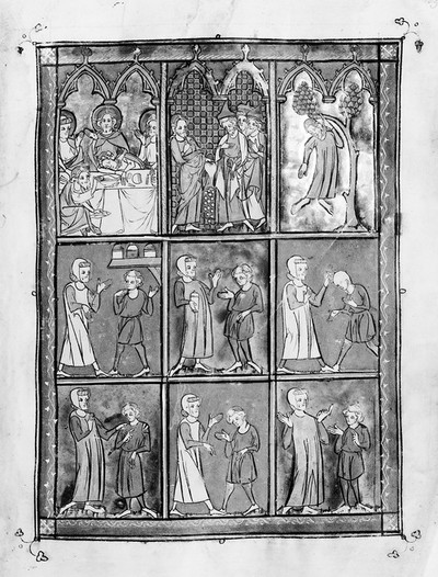 Practica Rogerii, illuminated manuscript. 13th C