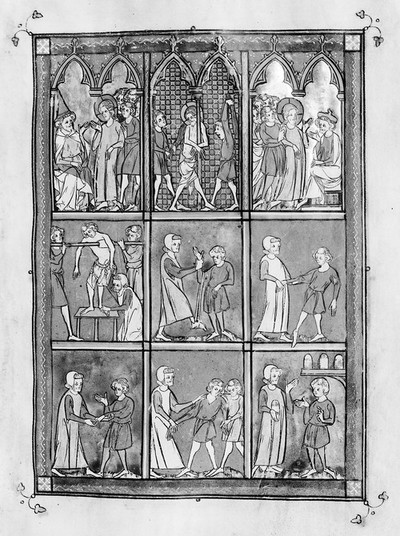 Practica Rogerii, illuminated manuscript.