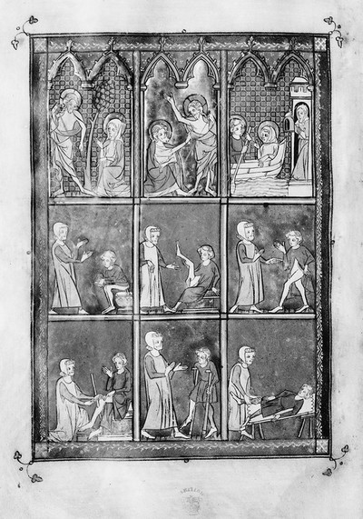 Practica Rogerii, illuminated manuscript. 13th C