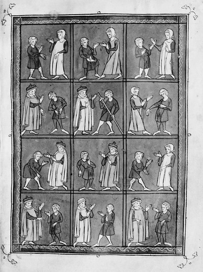 Practica Rogerii, illuminated manuscript. 13th C