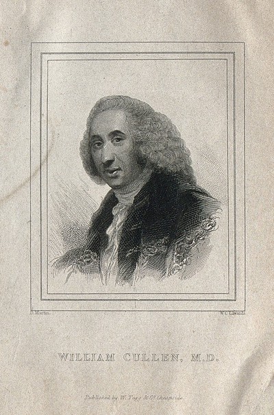 William Cullen. Line engraving by W. C. Edwards after D. Martin.