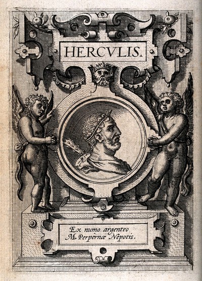 Hercules. Engraving.