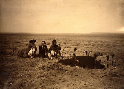 A 'Yebichai Sweat' Navajo medicine ceremony.