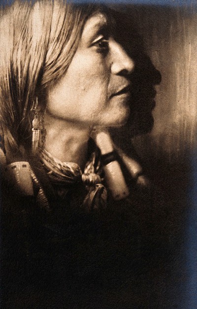A Jicarilla Indian Chief, in ceremonial dress, North America.