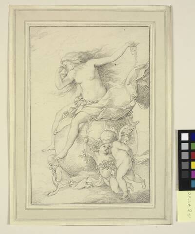 Allegory of Fortune on a globe surrounded by putti
