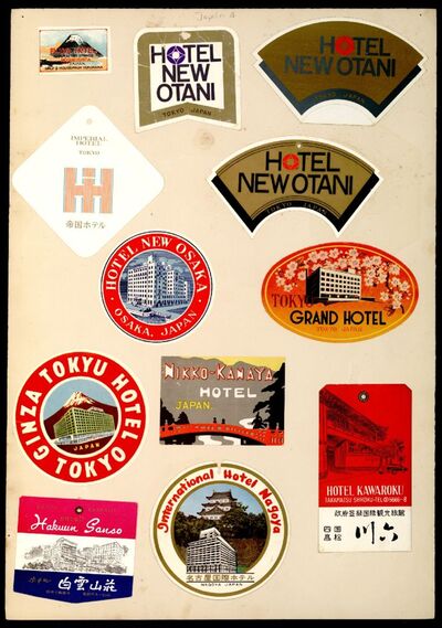 Hotel Hakum Sanso, Fujiya Hotel, International Hotel Nagoya, Nikko Kanaya Hotel, Hotel New Osaka, Hotel Kawaroku, Ginza Tokyu Hotel, Hotel New Otani, Imperial Hotel, Tokyo Grand Hotel