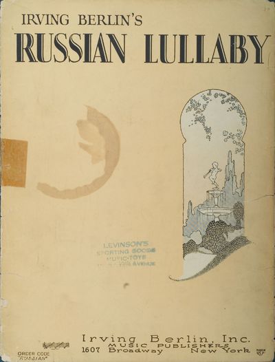 Sheet music for "Russian Lullaby," 1927