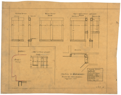 Billing Hermann Karlsruhe Eisenlohrstr 45 Haus Hornecker Rothfuss Nebenfassaden Fenster Grundriss Ansichten Schnitte Detail Europeana