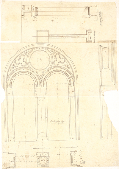 Gartner Friedrich Von Munchen Universitat Fenster 1 Og Grundriss Ansicht Schnitt Details Europeana