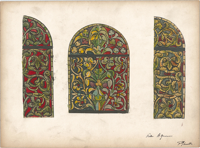 Schultz, Fritz; Deutschland; England; Frankreich; Österreich; Skizzen - Fenster, St. Gereon in Köln (Ansicht, Teilansichten)