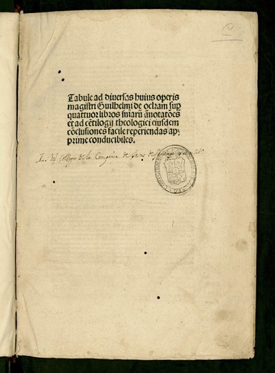 Quaestiones et decisiones in quattuor libros Sententiarum ; Centilogium theologicum