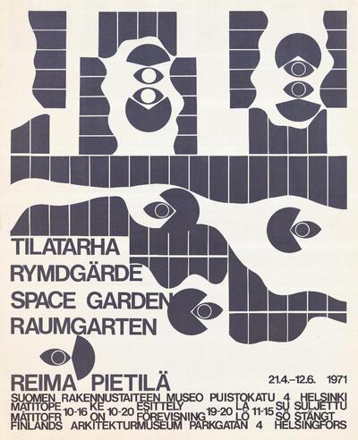 Tilatarha-näyttelyn juliste, Helsinki 21.4.-12.6.1971