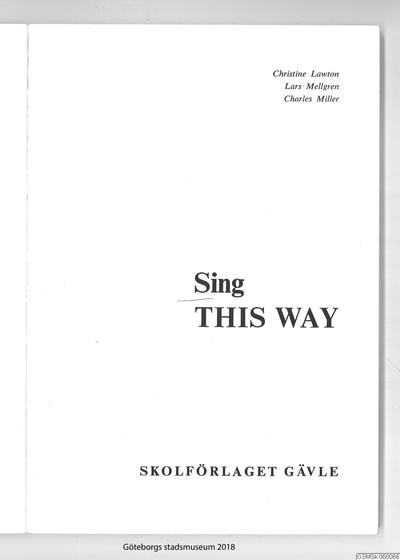 lärobok, engelska, böcker, sångbok, Sing this way