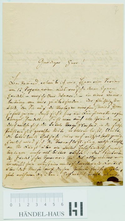 Letter from Robert Franz to Robert von Keudell (fragment or concept)