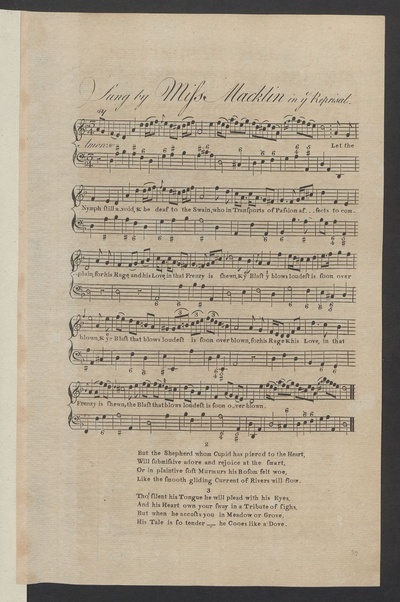 Sung by Miss Macklin in ye Reprisal