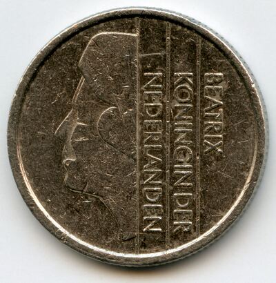 Nyderlandų karalystė, 25 centai, 1987 m.25 центов, Нидерланды, 1987 г.25 cents, Netherlands, 1987