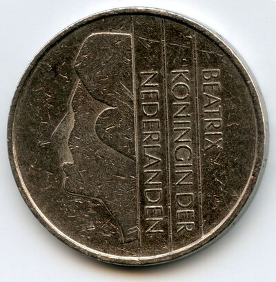 Nyderlandų karalystė, 1 guldenas, 1995 m.1 гульден, Нидерланды, 1995 г.1 gulden, Netherlands, 1995