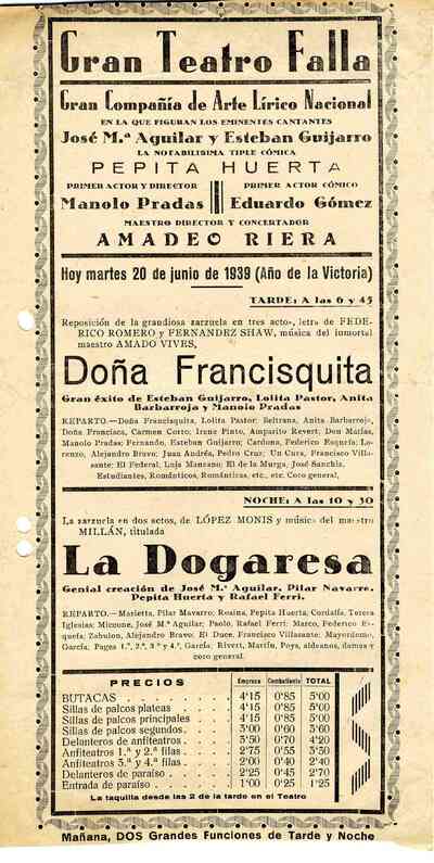 Doña Francisquita; La dogaresa