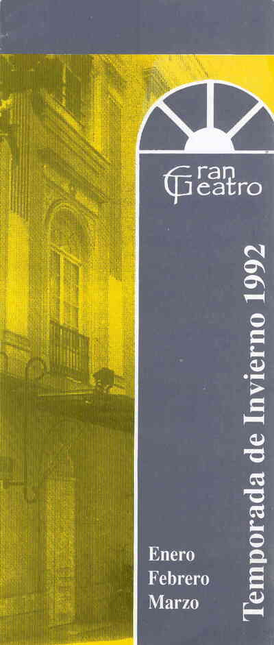 Gran Teatro, Córdoba. Temporada de invierno Enero-marzo 1992