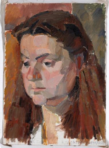 Female head, Kostas Papatriandafyllopoulos, 1977