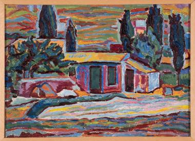 Landscape: Galatsi, Feradouros Dionysios, 1957